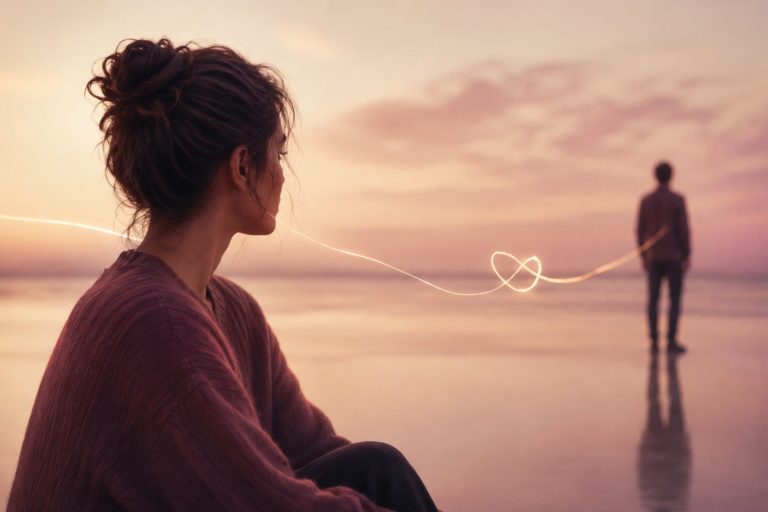 Woman reflecting on an intense romantic connection and emotional attachment