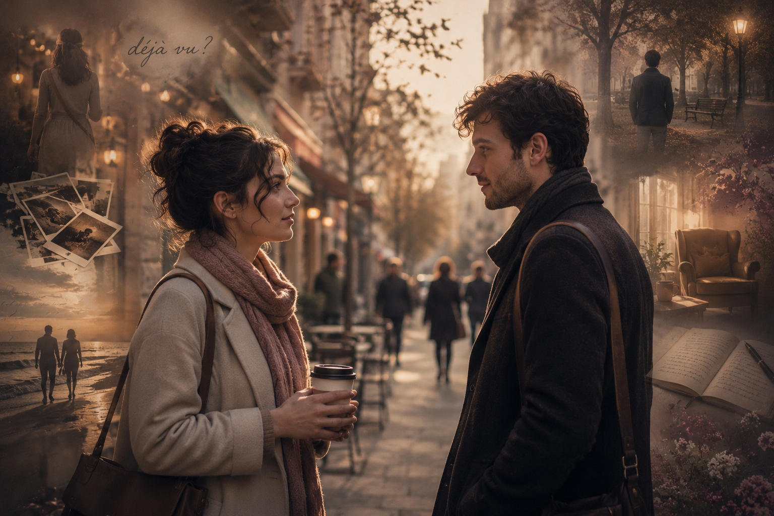 Two people meeting for the first time and experiencing a sense of familiarity